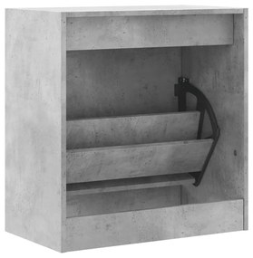 betonszürke szerelt fa cipőszekrény 60 x 34 x 63,5 cm