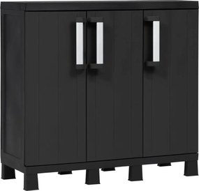 GARAGE Háromajtós szekrény alacsony fekete