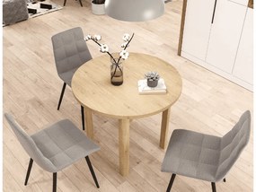 Kerek étkezőasztal ADAM 80x80 cm, Cremona Torro tölgy dekoráció
