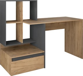 Számítógépasztal, artisan tölgy/grafit, NEREO 2 NEW