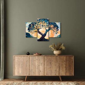 Kép – Mozaik – nap és fa II. (90x60 cm)