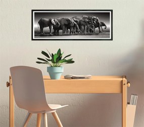 Elefánt Herd of Giants 1000 db-os panoráma puzzle Clementoni
