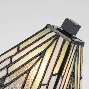 Elstead lighting klasszikus tiffany asztali lámpa alderley barna sokszínű elstf-alderley-tl-s