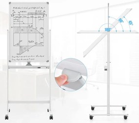 Átfordítható mágnestábla kiegészítőkkel, 60 x 90 cm