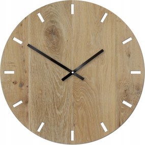 Falióra Modern Fa Csendes mechanizmussal Kerek Robusztus