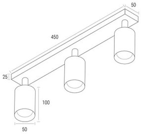 Spotlámpa ANGIE 3xGU10/30W/230V