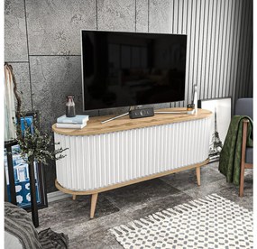 TV asztal/szekrény Stark 140 (tölgy + fehér) . Akció -20%. 1102590