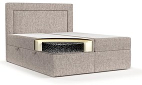 Világosbarna ágyneműtartós boxspring ágy 180x200 cm Imagine – Maison de Rêve