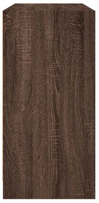 barna tölgy színű szerelt fa tálalószekrény 102x37x75,5 cm