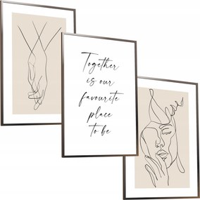 50x40 Képkeret Szett Poszter Kéz Keret Család Szerelem Love Boho