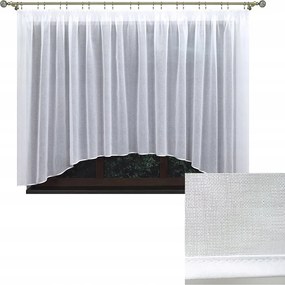 Függöny batiszt kész szegéllyel íves 350x140 cm fehér