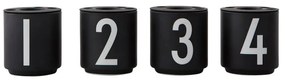 Porcelán gyertyatartó készlet 4 db-os Mini - Design Letters