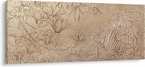Kép - Rajzolt virágok (120x50 cm)