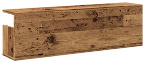 antik fa színű szerelt fa faliszekrény 100 x 20 x 30 cm