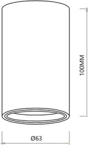 Spotlámpa GENESIS 1xGU10/8W/230V 10 cm fehér