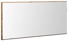 Fürdőszoba Tükörszekrény LED Fénnyel Régi Fa 80x37 cm