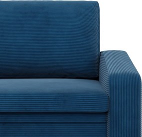 Vertico fekvőfotel, 80 cm széles, kordbársony, kék