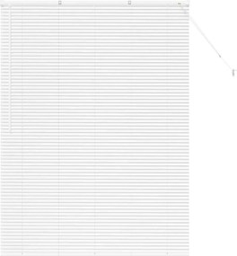 vidaXL Zsalugáter Redőnyök Fehér 175 x 125 cm Alumínium