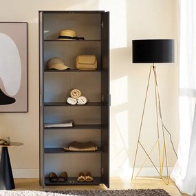 Kétajtós Polcos Szekrény Antracit Színben. KLARA 69 cm.