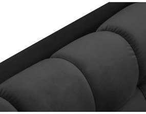 Bali sötétszürke bársony sarokkanapé, bal oldali - Cosmopolitan Design