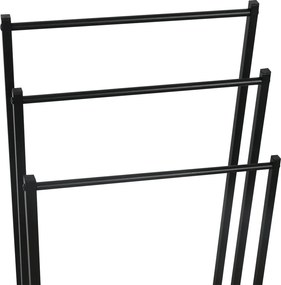 Törölközőtartó állvány, fekete, POLDO