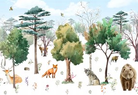 Fotótapéta tapéta Erdő állatok Fák 415 x 290 14411veXXXXL
