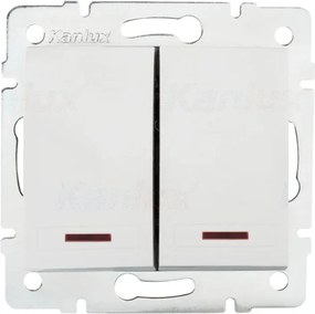 Kétcsoportos gyertyatartó kapcsoló LED-del Domo Kanlux