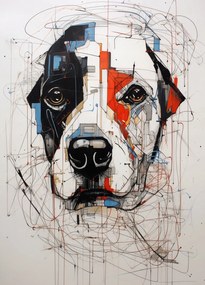 Poszter 39,5x55cm Rajzolt Kutya