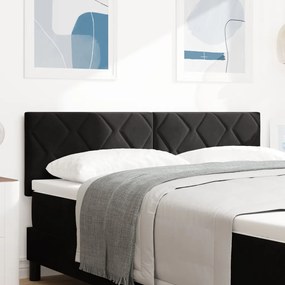Fejtámla Gyémánt Blokkok Design Fekete 140 cm Bársony