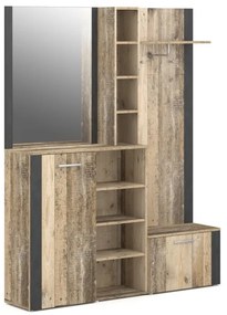 Előszolbabútor Világos Öregtölgy / Antracit Színben. Barry