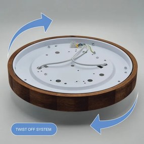 Brilagi - LED mennyezeti lámpa CARVALHO SLIM 2xE27/60W/230V tölgy-cseresznye 37