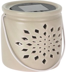 Darena napelemes lámpás rózsaszín, 9,2 x 9 x 11 cm, porcelán