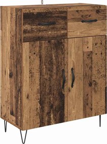 vidaXL Széf fiókkal Öreg fa 69,5 x 34 x 90 cm Faanyag