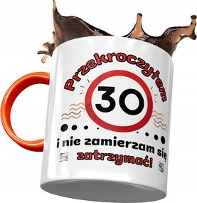 Narancssárga Bögre Születésnapra 30 30-es 30-as, fényképes Nyomtatással