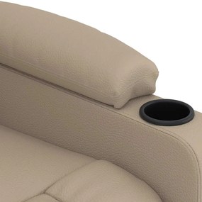 vidaXL kávészínű műbőr elektromos masszázsfotel