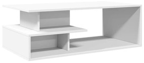 fehér szerelt fa dohányzóasztal 102 x 55 x 35 cm