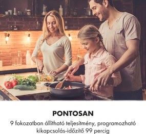 Klarstein Delicatessa 3, indukciós főzőlap, 5800 W, 3 zóna, üvegkerámia, fekete