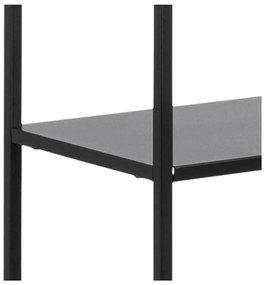 Fekete fém könyvespolc 70x185 cm Newcastle – Actona