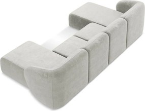 Világosszürke zsenília (U alakú) sarokkanapé Lani – Makamii