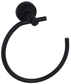 BISK Erga FOR YOU, törölközőgyűrű tartó, matt fekete, ERG-08260
