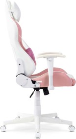 Irodai Forgószék Rózsaszín Eco-bőr Kárpittal.CANDY