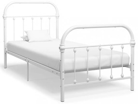Fehér fém ágykeret 100 x 200 cm