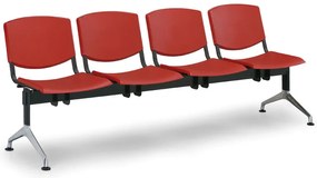 Design műanyag pad, 4 üléses, zöld