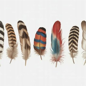 Fotótapéta Dekoratív Fali Tapéta Képek Színes tollak 250x250