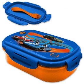 Hot Wheels szendvicsdoboz + evőeszköz szett