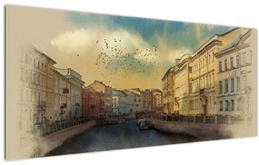 Kép - Moyka, folyó, St. Petersburg, Oroszország (120x50 cm)