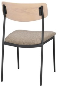 Bézs-natúr színű étkezőszék szett 2 db-os Maymont – Rowico