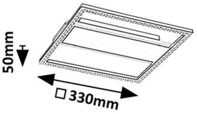 Rabalux 71373 - LED mennyezeti lámpatest DONYA LED/24W/230V 4000K