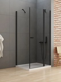 New Trendy New Soleo Black zuhanykabin 120x90 cm négyszögletes fekete matt/átlátszó üveg K-0551
