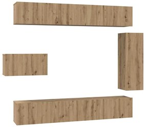 TV szekrény garnitúra 8 pcs kézműves tölgy 30.5 x 30 x 90 cm